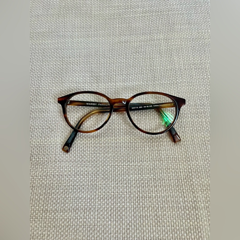 Warby Parker Round Tortoiseshell Optical Frames in Sugar Maple - Picture 3 of 9